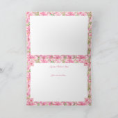 Carte Hibiscus & dentelle PINK (Intérieur)