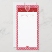 Carte Hibiscus & dentelle RED (Devant)