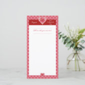 Carte Hibiscus & dentelle RED (Debout devant)
