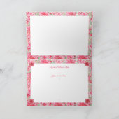 Carte Hibiscus & dentelle RED (Intérieur)