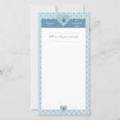 Carte Hibiscus & dentelle TURQUOISE (Devant)