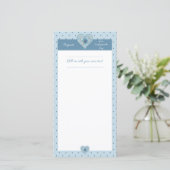 Carte Hibiscus & dentelle TURQUOISE (Debout devant)