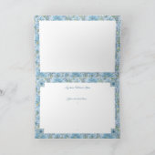 Carte Hibiscus & dentelle TURQUOISE (Intérieur)