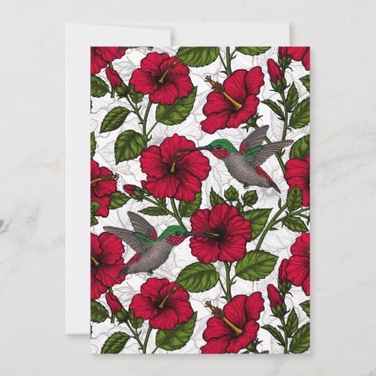 Carte Hibiscus et colibris (Devant)