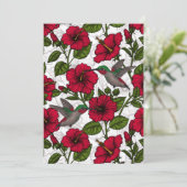 Carte Hibiscus et colibris (Debout devant)