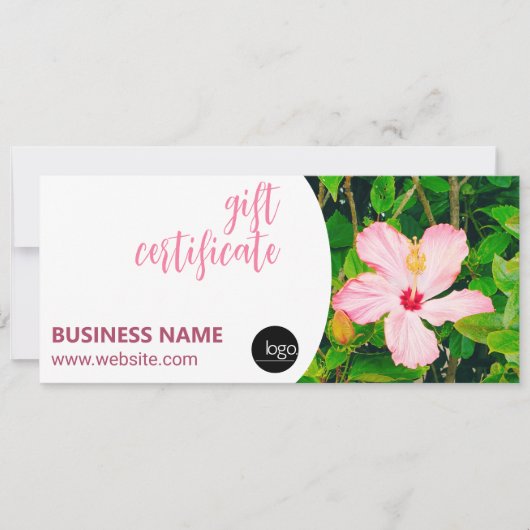 CARTE HIBISCUS FLOWER BUSINESS PROPRE LOGO CADEAU CERTIF (Devant)