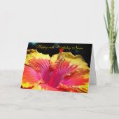 Carte Hibiscus Flower Personnalisé Anniversaire (Devant)