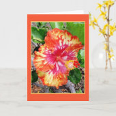 Carte Hibiscus hybride hawaïen (Fleur jaune)