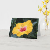 Carte hibiscus jaune (Fleur jaune)