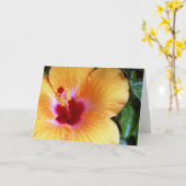 Carte Hibiscus, Jaune-Orange (Fleur jaune)