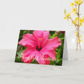 Carte Hibiscus - Joyeux anniversaire (Fleur jaune)