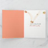 Carte Hibiscus orange avec nom Sympathie (Intérieur)