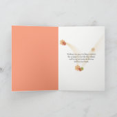 Carte hibiscus orange pour sympathie (Intérieur)