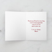 Carte Hibiscus rose Fleur maman Jolie fête des mères (Intérieur)