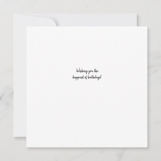 Carte Hibiscus rose Fleur tropicale Salutation d'anniver (Dos)