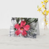 Carte Hibiscus rouge (Fleur jaune)