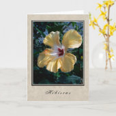 Carte Hibiscus - Série Florale (Fleur jaune)