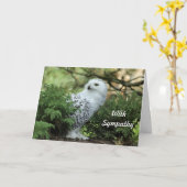 Carte Hibou blanc faune Photo Sympathie (Fleur jaune)