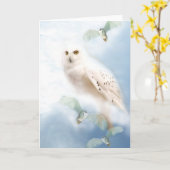 Carte Hibou des neiges (Fleur jaune)