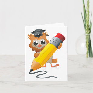 Carte Hibou écrivant