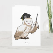 Carte Hibou en tant qu'enseignant avec pointeur (Dos)