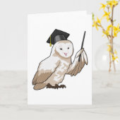 Carte Hibou enseignant avec pointeur (Fleur jaune)