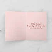 Carte Hibou et couronne de fleurs (Intérieur)