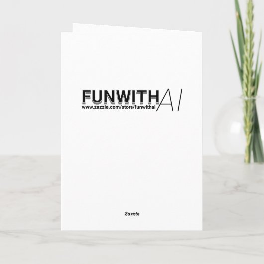 Carte Hibou et loup Mosaic Ai Art | Joyeux anniversaire (Dos)