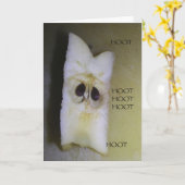 Carte HIBOU Halloween heureux ! (Fleur jaune)