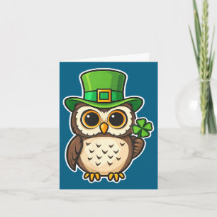Carte Hibou irlandais drôle jour de la Saint-Patrick por