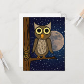 Carte Hibou nocturne (Devant/Arrière en situation)