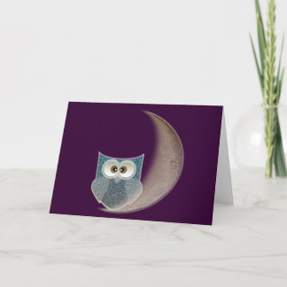 Carte Hibou sur la lune