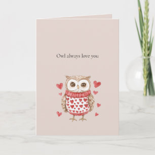 Carte Hibou t'aime toujours