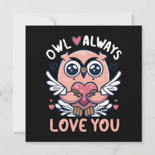 Carte Hibou t'aime toujours - Saint Valentin