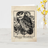 Carte Hiboux (Fleur jaune)