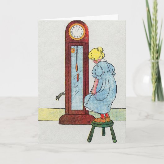 Carte Hickory, Dickory, Dock Mother Goose Nursery Rhyme (Devant)