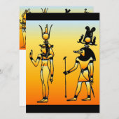 Carte Hiéroglyphes égyptiens (Devant / Derrière)