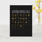 Carte Hiéroglyphes égyptiens Pyramide égyptienne (Fleur jaune)