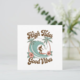 Carte High Tides, Good Vibes - Surf Ocean Adventure