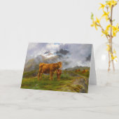 Carte Highland Cattle | Rosa Bonheur (Fleur jaune)