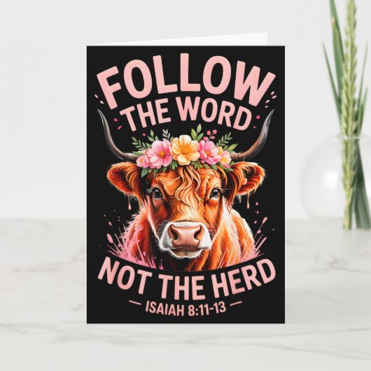 Carte Highland Cow Christian  (Devant)