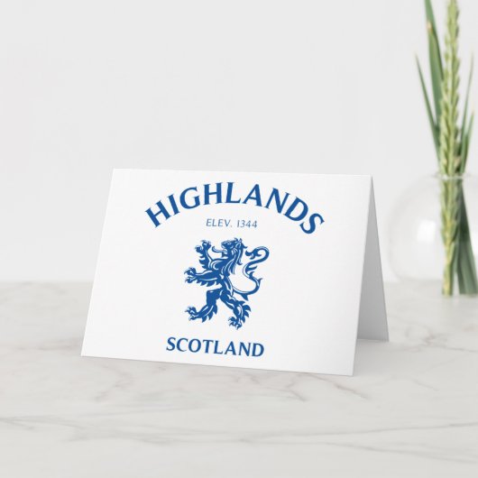 Carte HIGHLANDS Ecosse (Devant)