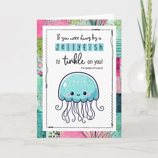 Carte Hilarious BFF Jellyfish Here For You Friend  (Devant)