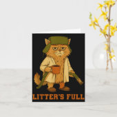 Carte Hilarious Litter’s Full Funny Coffee Cat Lovers Ch (Fleur jaune)