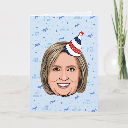 CARTE HILLARY CLINTON ANNIVERSAIRE (Devant)