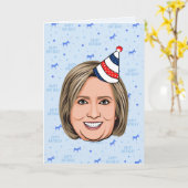 CARTE HILLARY CLINTON ANNIVERSAIRE (Fleur jaune)