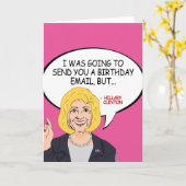 Carte Hillary Clinton Courriel Anniversaire (Fleur jaune)