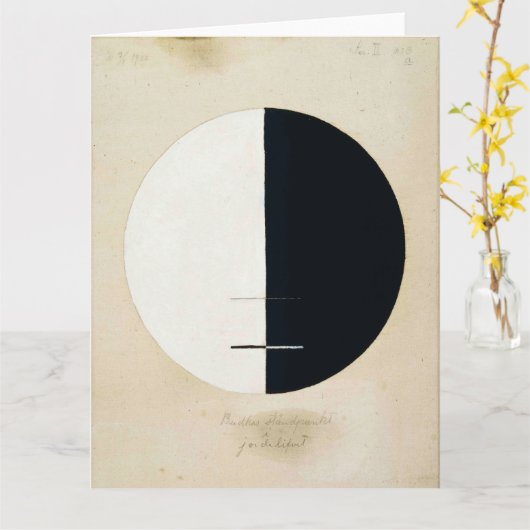 Carte Hilma Af Klint, Point de vue de Bouddha, Art Abstr (Fleur jaune)