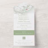 Carte Hilton Head SC Élégant Mariage vert Sage (À l'intérieur)