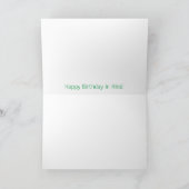 Carte Hindi vert Imprimer Joyeux anniversaire (Intérieur)